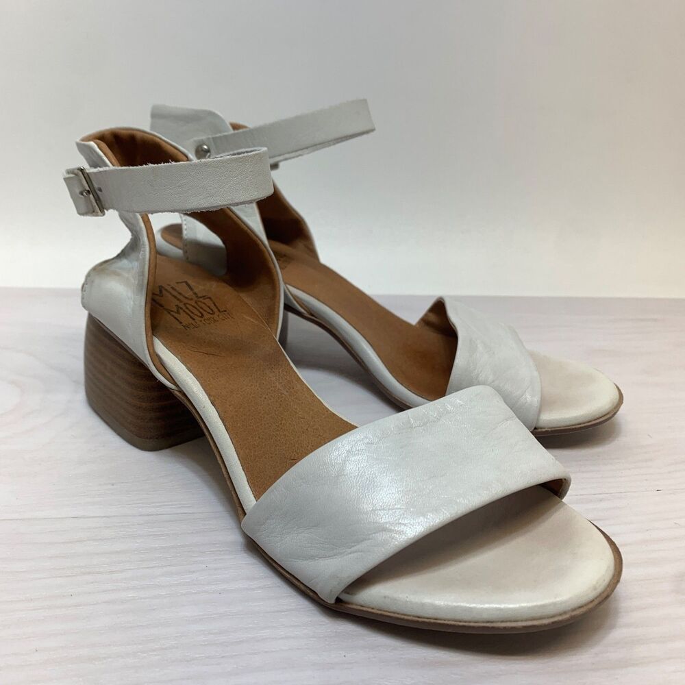 Miz Mooz Women's Size 36 US 5.5- 6 Leather Heeled‎ Ankle Strap Sandals Natalia